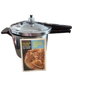 Presto 6 QT Stainless Steel Pressure Cooker Model C603A instruction recipe book